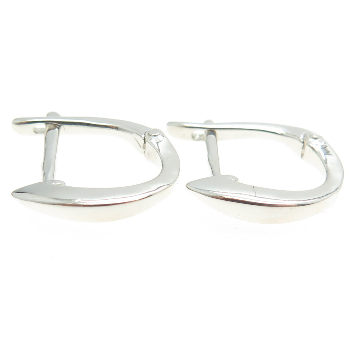 925 Sterling Silver Fisher Hook Hoop Earrings