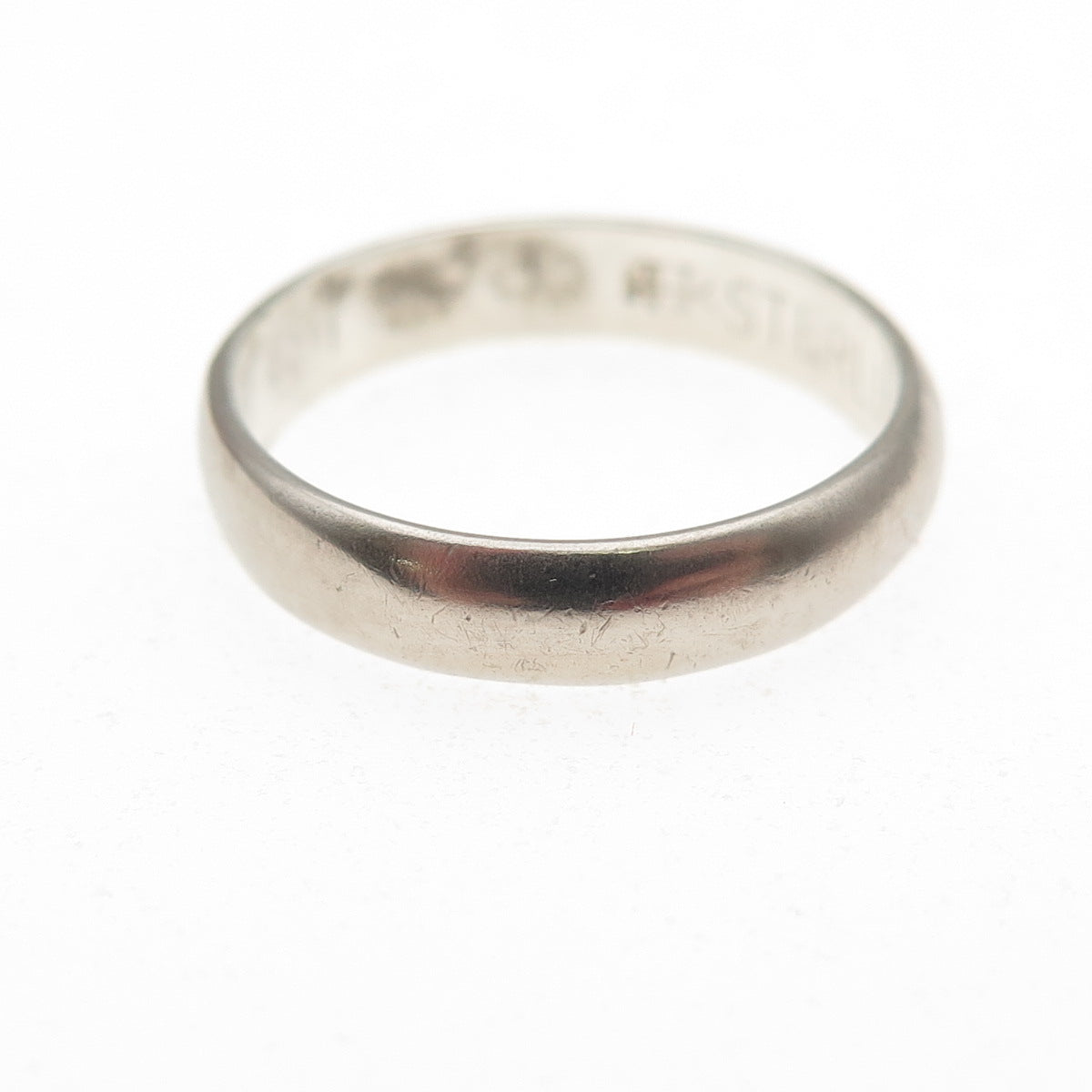 Uncas 925 Sterling Silver Vintage Classic Wedding Band Ring Size 6.25
