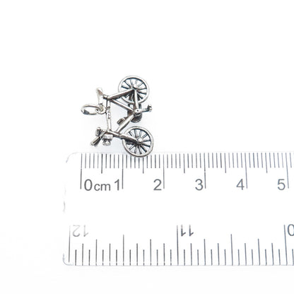 PAYTON PEPPER & SONS Sterling Vintage 1961 Birmingham Bicycle Minimalist Pendant