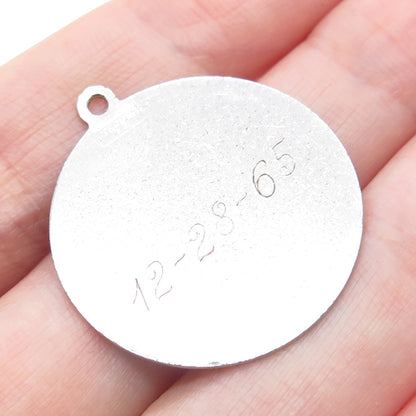 TOWN & COUNTY 925 Sterling Silver Vintage Engraved Federal Eagle Pendant