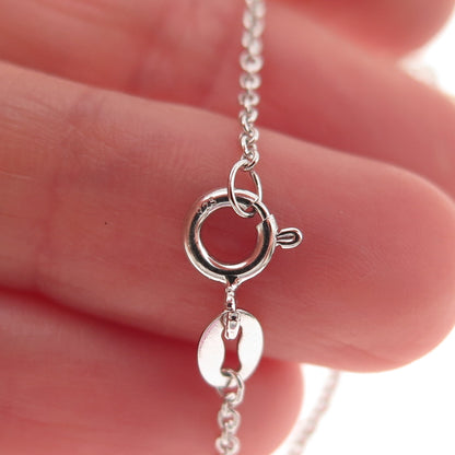 Sun 925 Sterling Silver 14K Gold Real Diamond Infinity Cable Chain Necklace 16"