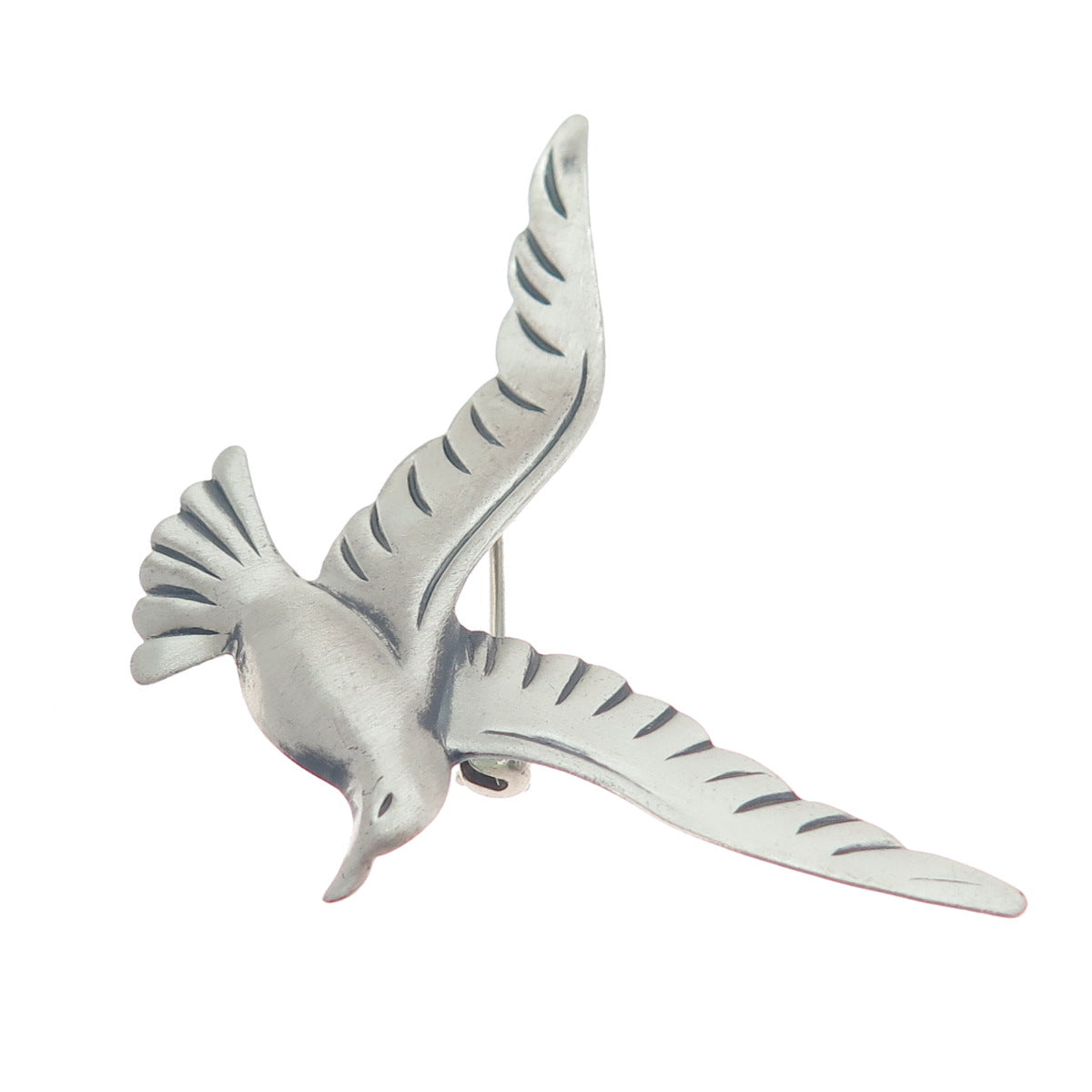 BEAU 925 Sterling Silver Vintage Seagull Bird Pin Brooch