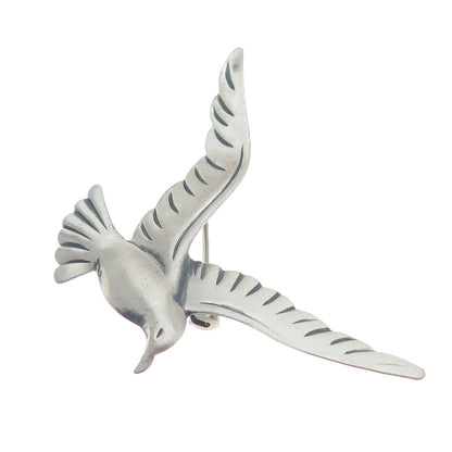 BEAU 925 Sterling Silver Vintage Seagull Bird Pin Brooch