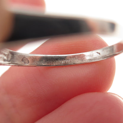925 Sterling Silver Vintage Real Lapis Oxidized Ring Size 11