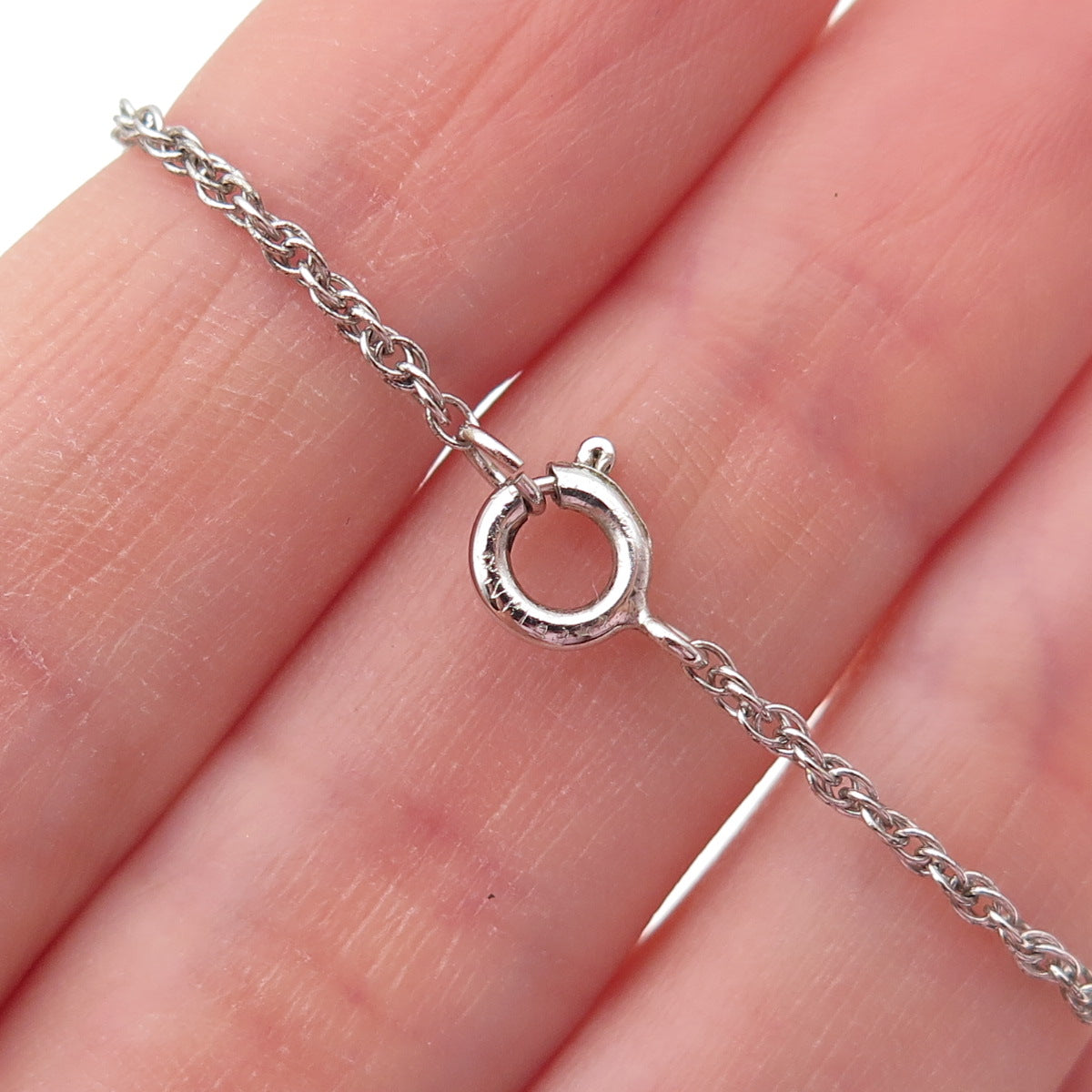 925 Sterling Silver Antique Art Deco Apalite Filigree Chain Necklace 16"