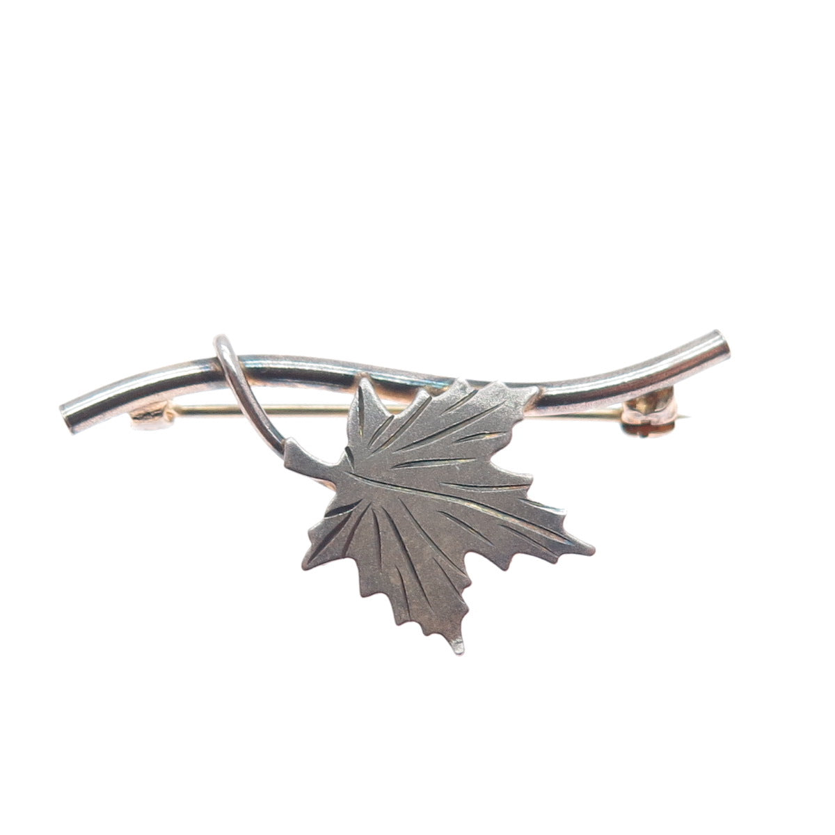 BOND BOYD 925 Sterling Silver Vintage Grape Leaf Pin Brooch