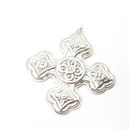 925 Sterling Silver Vintage Reed & Barton 1971 Christmas Cross Ornament