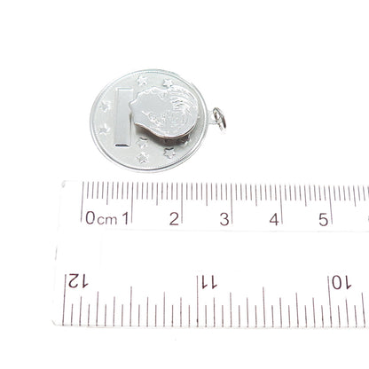 MARK MERCY 925 Sterling Silver Vintage Boy Double Layered Charm Pendant