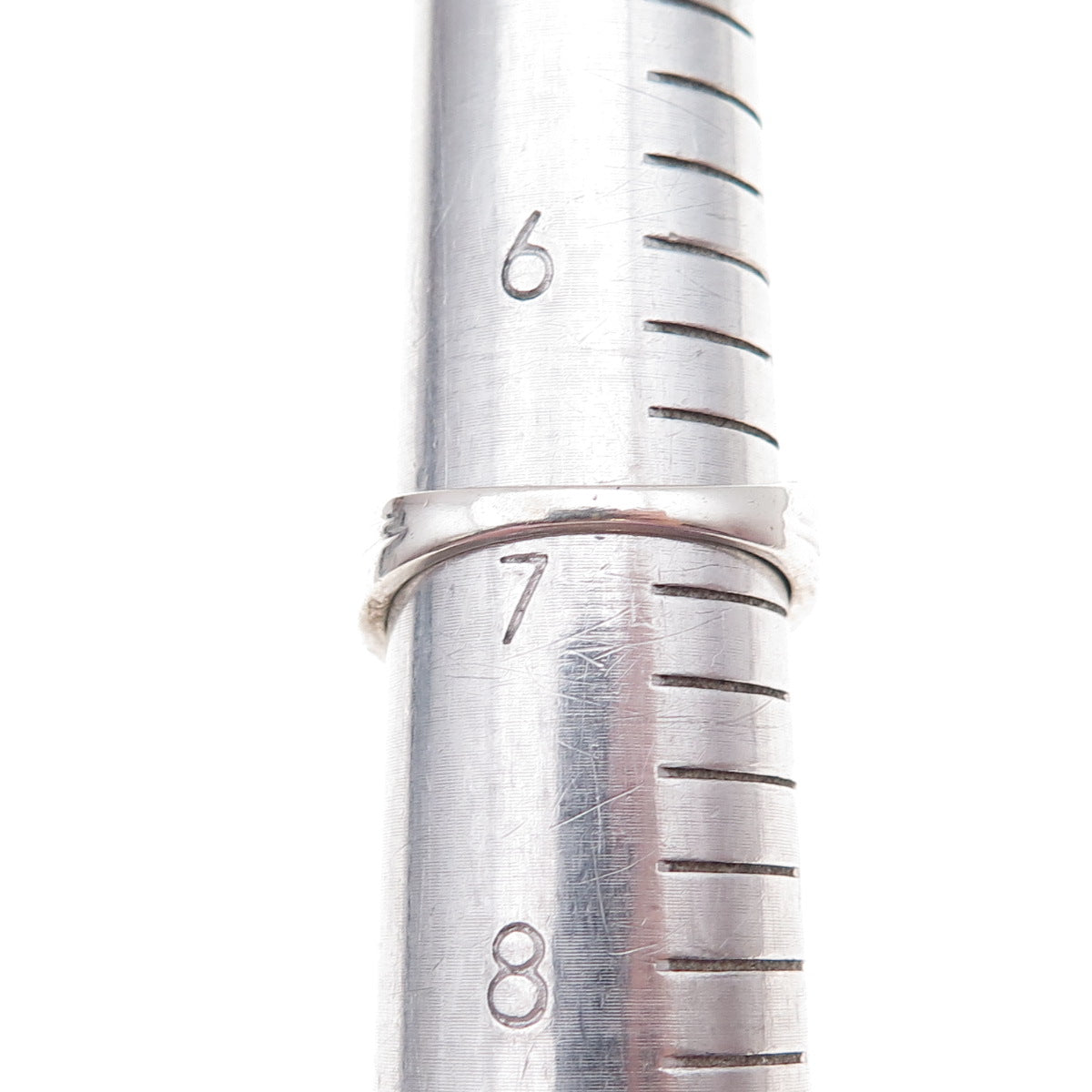 925 Sterling Silver Real Round-Cut Diamond Woven Ring Size 6.75