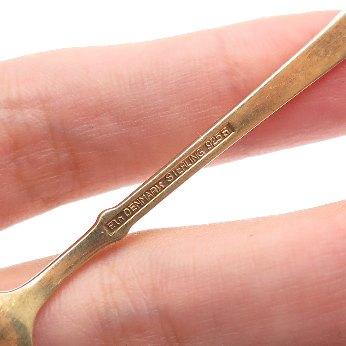 EGON LAURIDSEN 925S Sterling Gold Plated Vintage Denmark Enamel Coffee Spoon