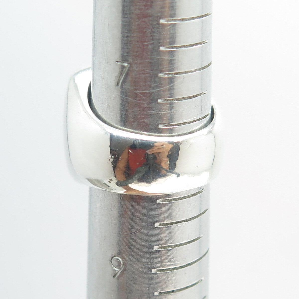 RAGE 925 Sterling Silver Vintage Real Mother-of-Pearl Statement Ring Size 8.25