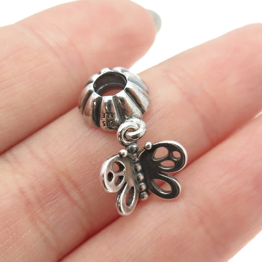 PANDORA 925 Sterling Silver Friends Forever Butterfly Dangling Charm