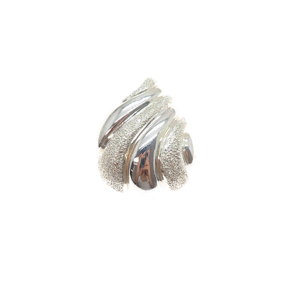 MILOR 925 Sterling Silver Vintage Italy Modernist Seashell Slide Pendant