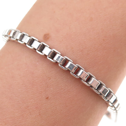 Tiffany & Co. 925 Sterling Silver Vintage Venetian Link Bracelet 7.75"