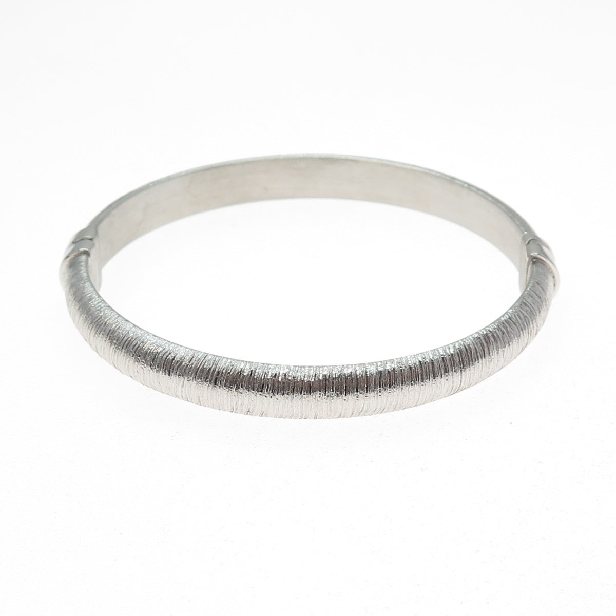 GIOIELLI DI VALENZA Sterling Silver Vintage Italy Modernist Bangle Bracelet 7.5"