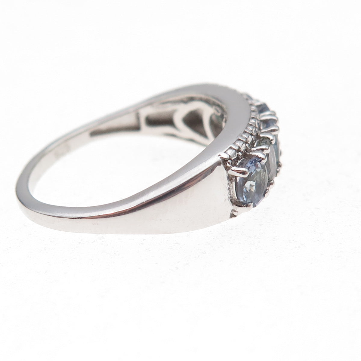 Chuck Clemency 925 Sterling Silver Real Oval-Cut Iolite Ring Size 8