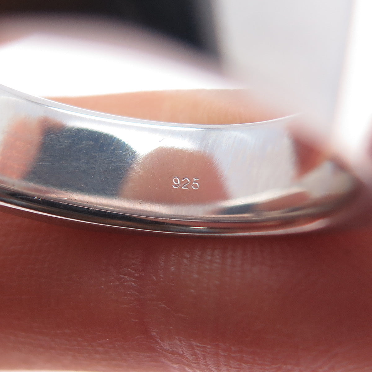 925 Sterling Silver Princess-Cut C Z Modernist Band Ring Size 10.5
