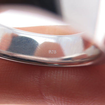925 Sterling Silver Princess-Cut C Z Modernist Band Ring Size 10.5
