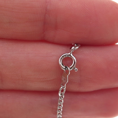 Caco 925 Sterling Silver Vintage Curb Chain Necklace 24"