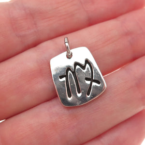 Anne Harvey 925 Sterling Silver Vintage Mexico Virgo Zodiac Sign Charm Pendant
