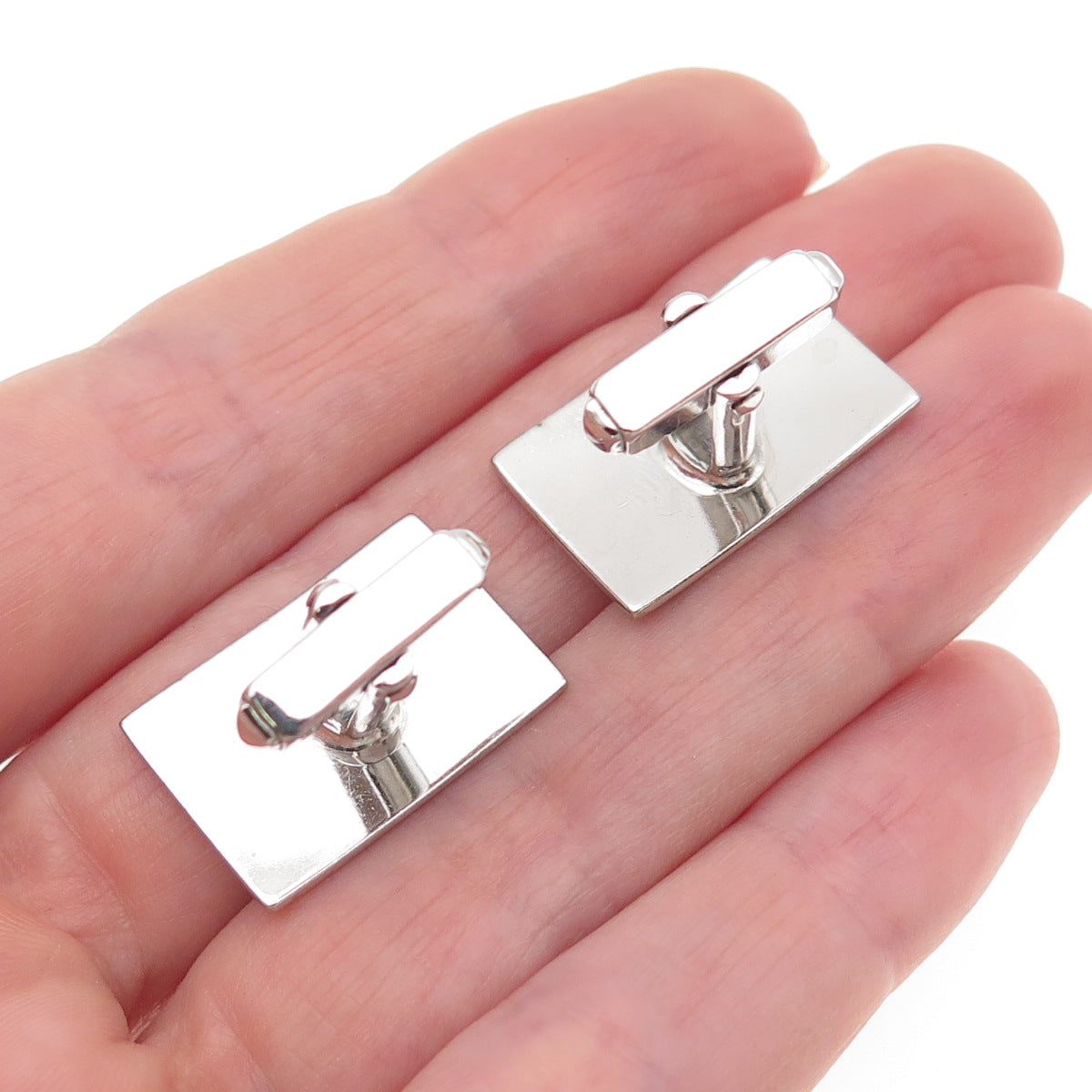 ANSON 925 Sterling Silver Vintage Engraved Cufflinks