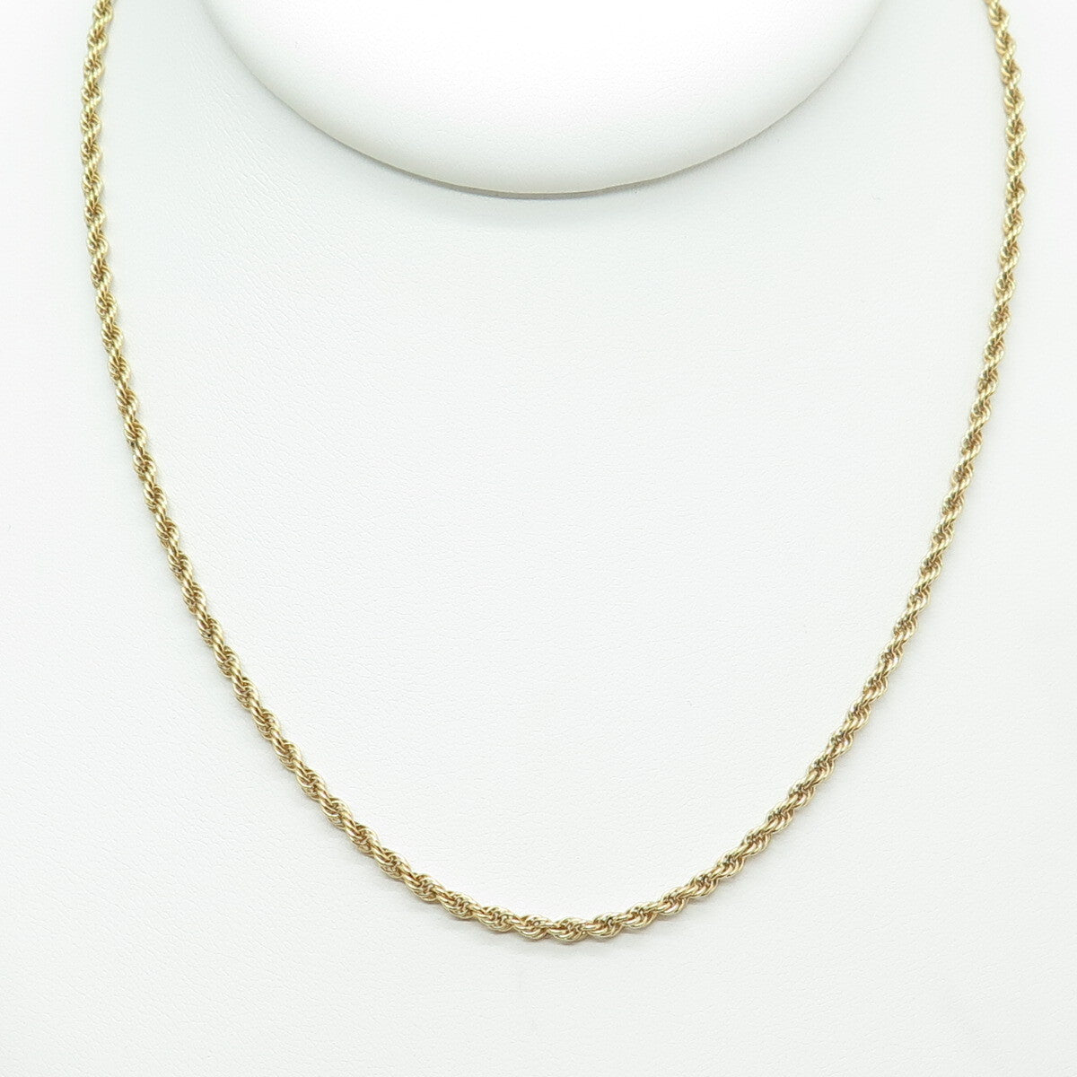 925 Sterling Silver Gold Plated Canada Twisted Rope Chain Necklace 24"