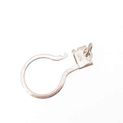 925 Sterling Silver Vintage Carabiner Key Ring Holder