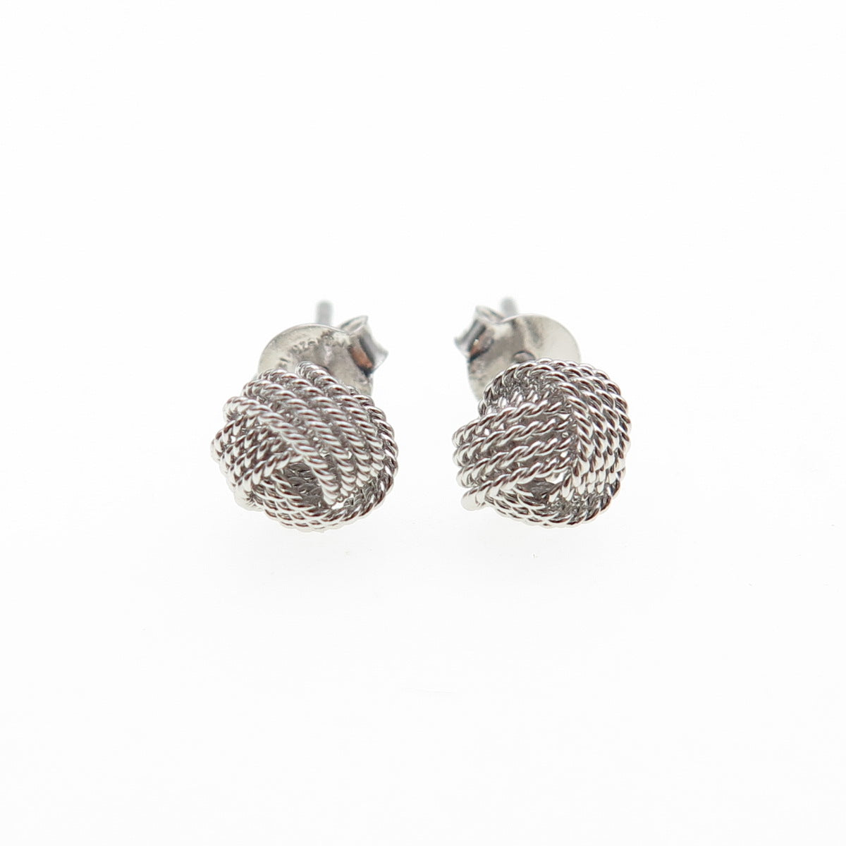 925 Sterling Silver Twisted Knot Stud Earrings