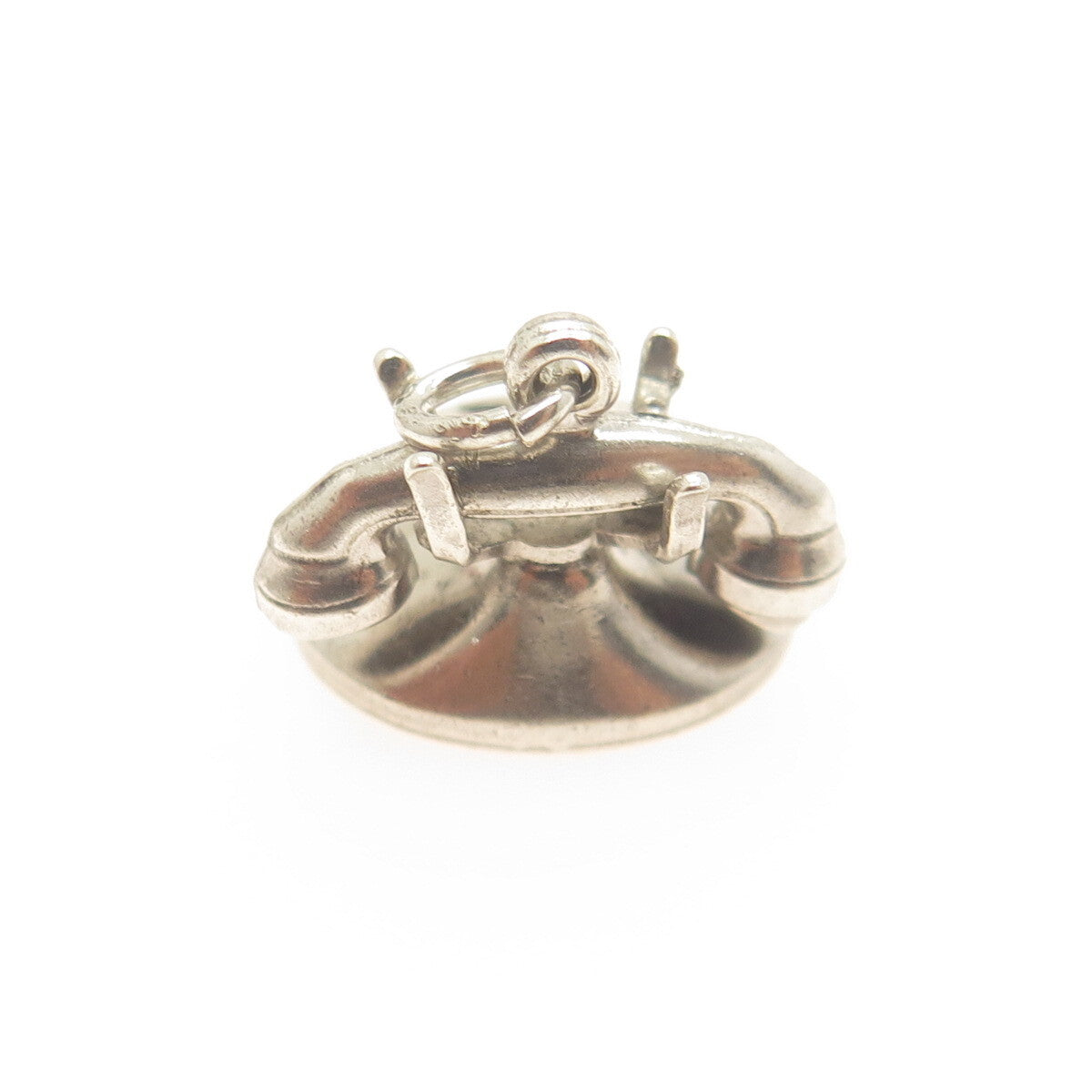 925 Sterling Silver Antique Rotary Dial Retro Phone Minimalist Charm Pendant