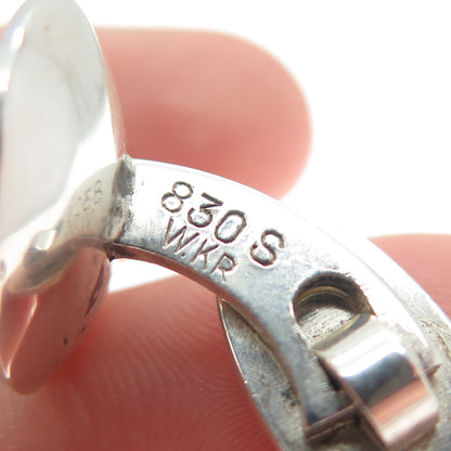 WILLY JACOB KROGMAR 830S Silver Vintage Denmark Cannetille Oxidized Cufflinks