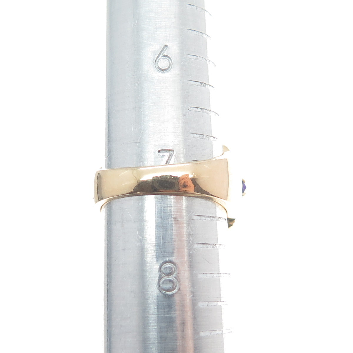 ROSS SIMONS Sterling Rose Gold Plated Diamond Accent & Multi-Gem Ring Size 7.25