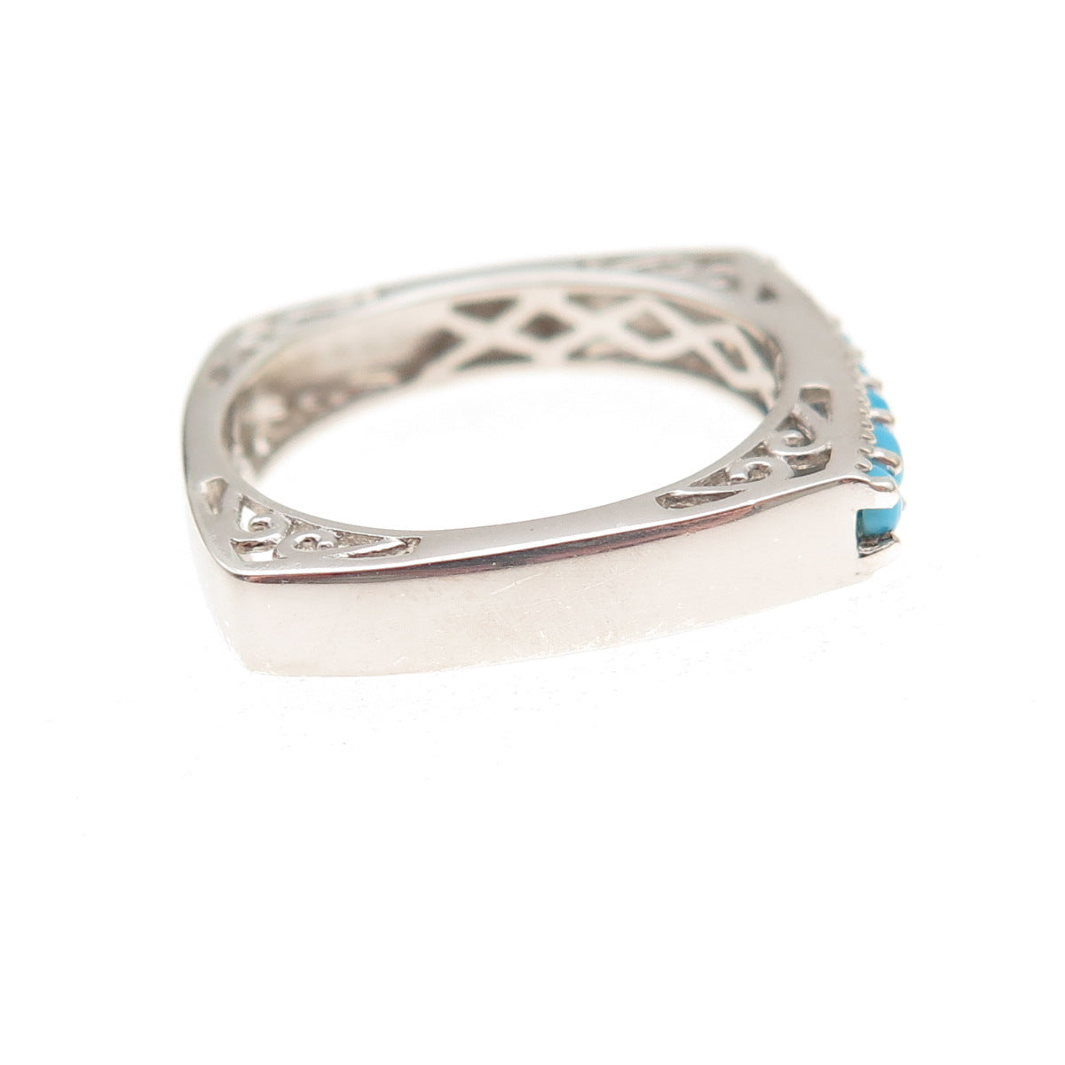 Chuck Clemency 925 Sterling Silver Real Sleeping Beauty Turquoise Ring Size 8