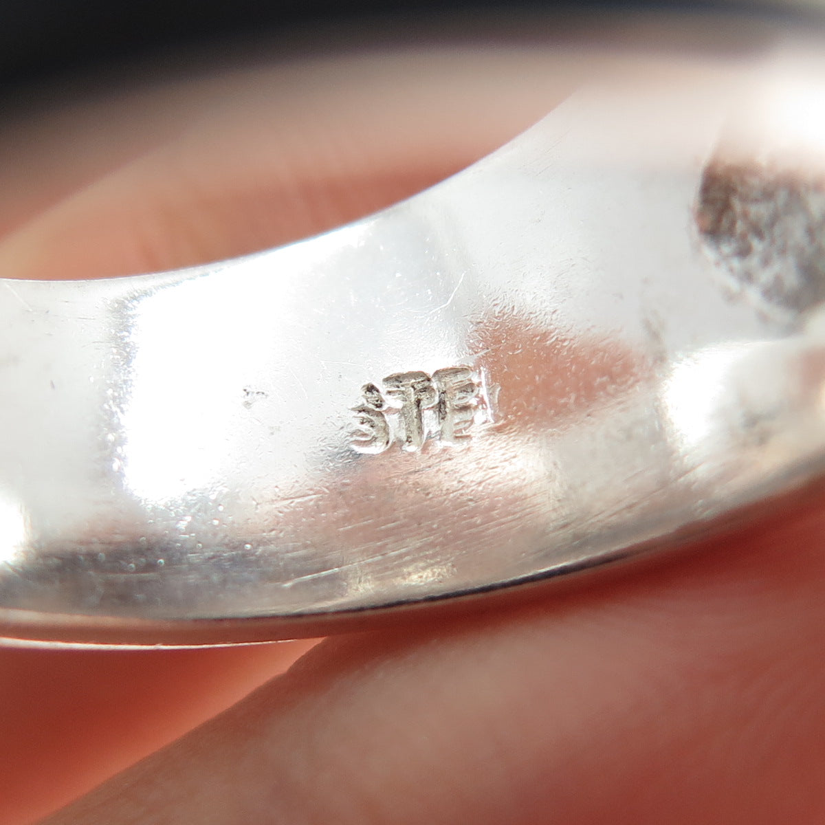 925 Sterling Silver Vintage Cross Oxidized Ring Size 10.75
