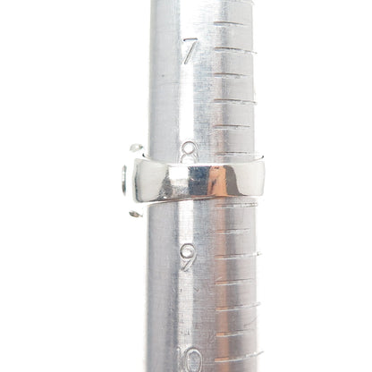 925 Sterling Silver Vintage Real Turquoise Modernist Ring Size 8.5