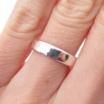 925 Sterling Silver Vintage Classic Wedding Band Ring Size 5.5