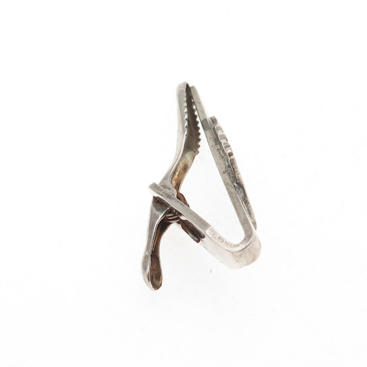 925 Sterling Silver Vintage Enamel Pennant Tie Clip