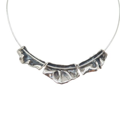 HAGIT GORALI 925 Sterling Silver Vintage Israel Modernist Chain Necklace 16-18"