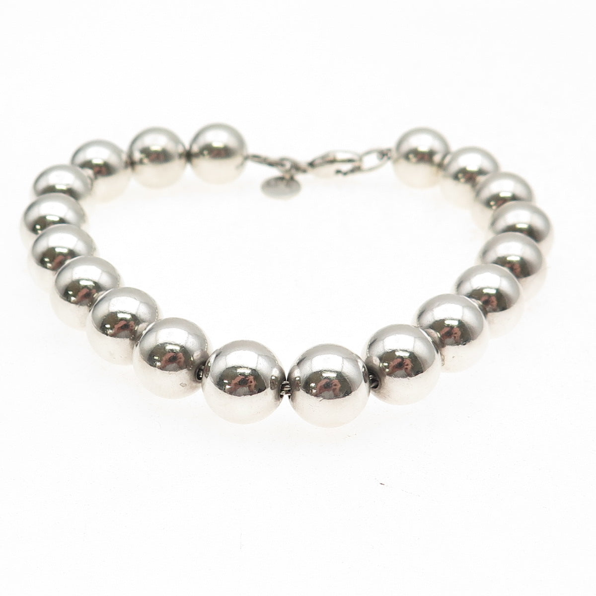 Tiffany & Co. 925 Sterling Silver Vintage HardWear Ball Beaded Bracelet 7.25"
