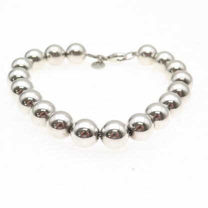 Tiffany & Co. 925 Sterling Silver Vintage HardWear Ball Beaded Bracelet 7.25"
