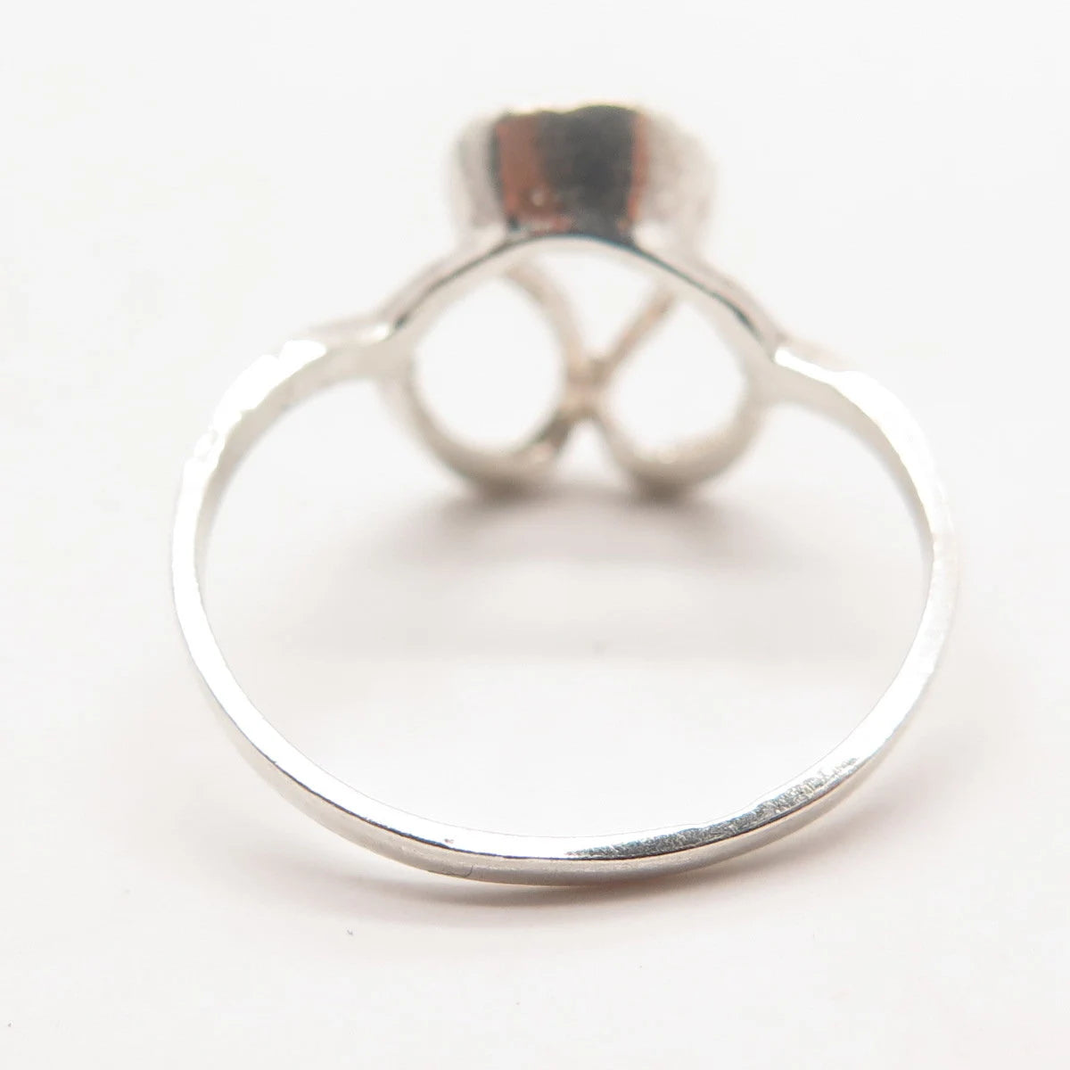 925 Sterling Silver Vintage Textured Modernist Ring Size 6.75