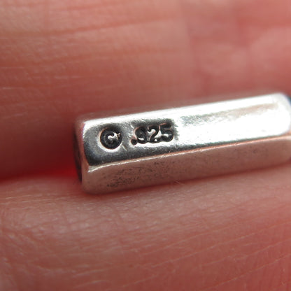 SUNWEST 925 Sterling Silver Vintage Baby Bottle Minimalist 3D Charm Pendant