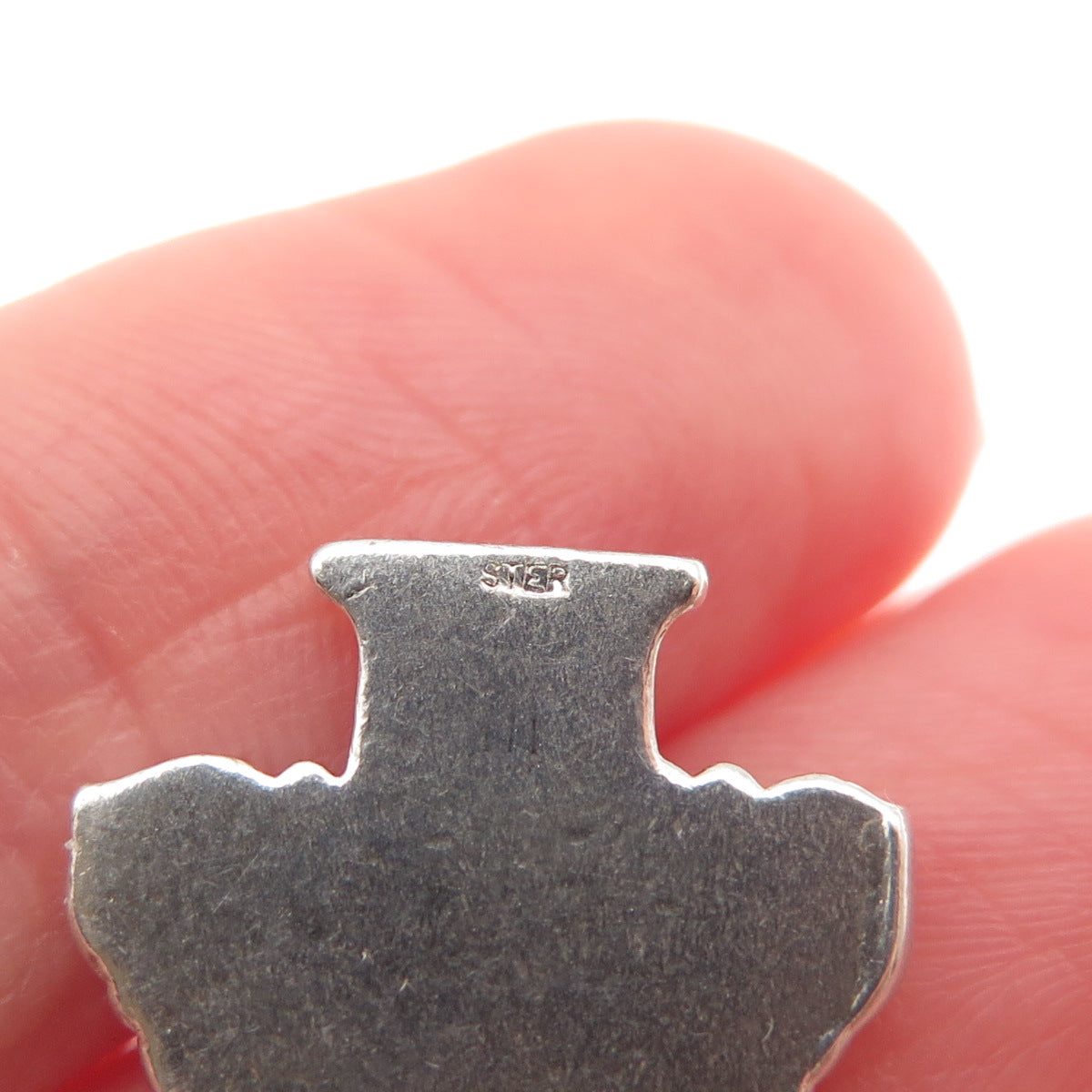 925 Sterling Silver Vintage Adorned Christmas Tree Charm Pendant