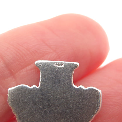 925 Sterling Silver Vintage Adorned Christmas Tree Charm Pendant