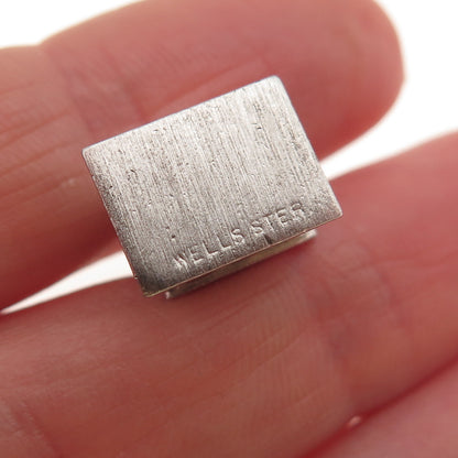 WELLS 925 Sterling Silver Vintage Stanhope Old Church 3D Mini Charm Pendant