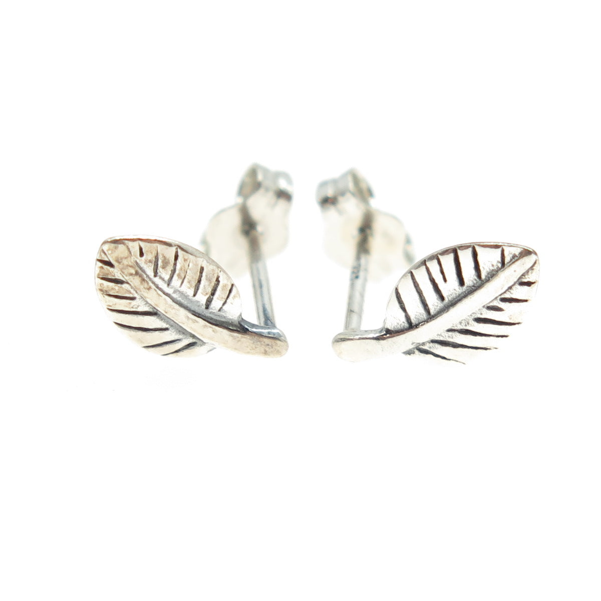 925 Sterling Silver Floral Leaf Earrings