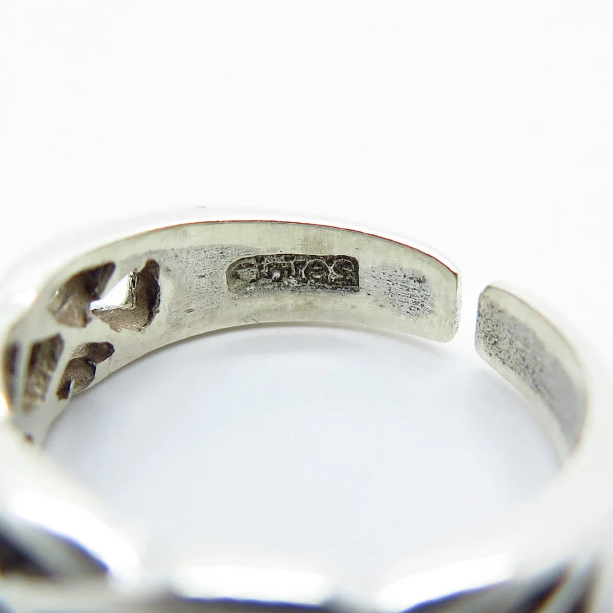 925 Sterling Silver Vintage Cellini Adjustable Ring Size 4