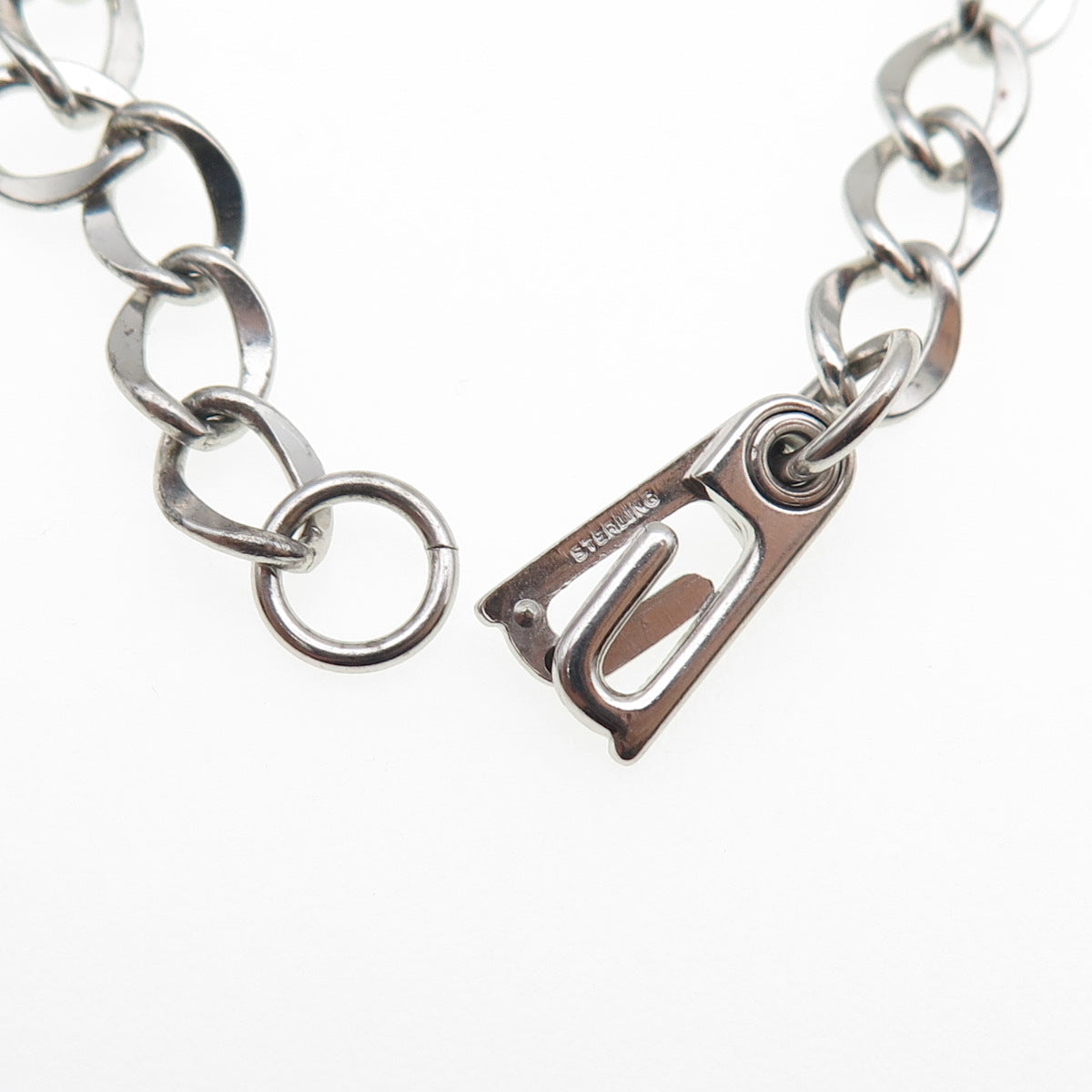 925 Sterling Silver Vintage Curb Link Bracelet 6.75"