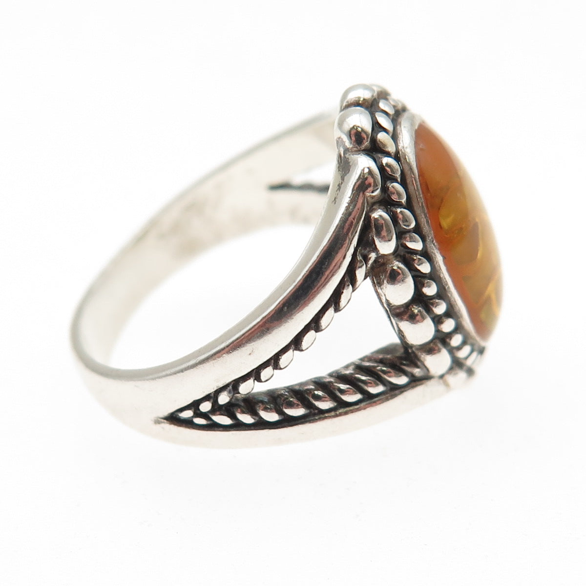 Carolyn Pollack Old Pawn Sterling Silver Vintage MOP Inlay Tribal Ring Size 7
