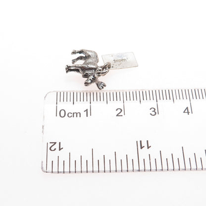 BELL TRADING POST 925 Sterling Silver Vintage Elk Maine State Minimalist Pendant