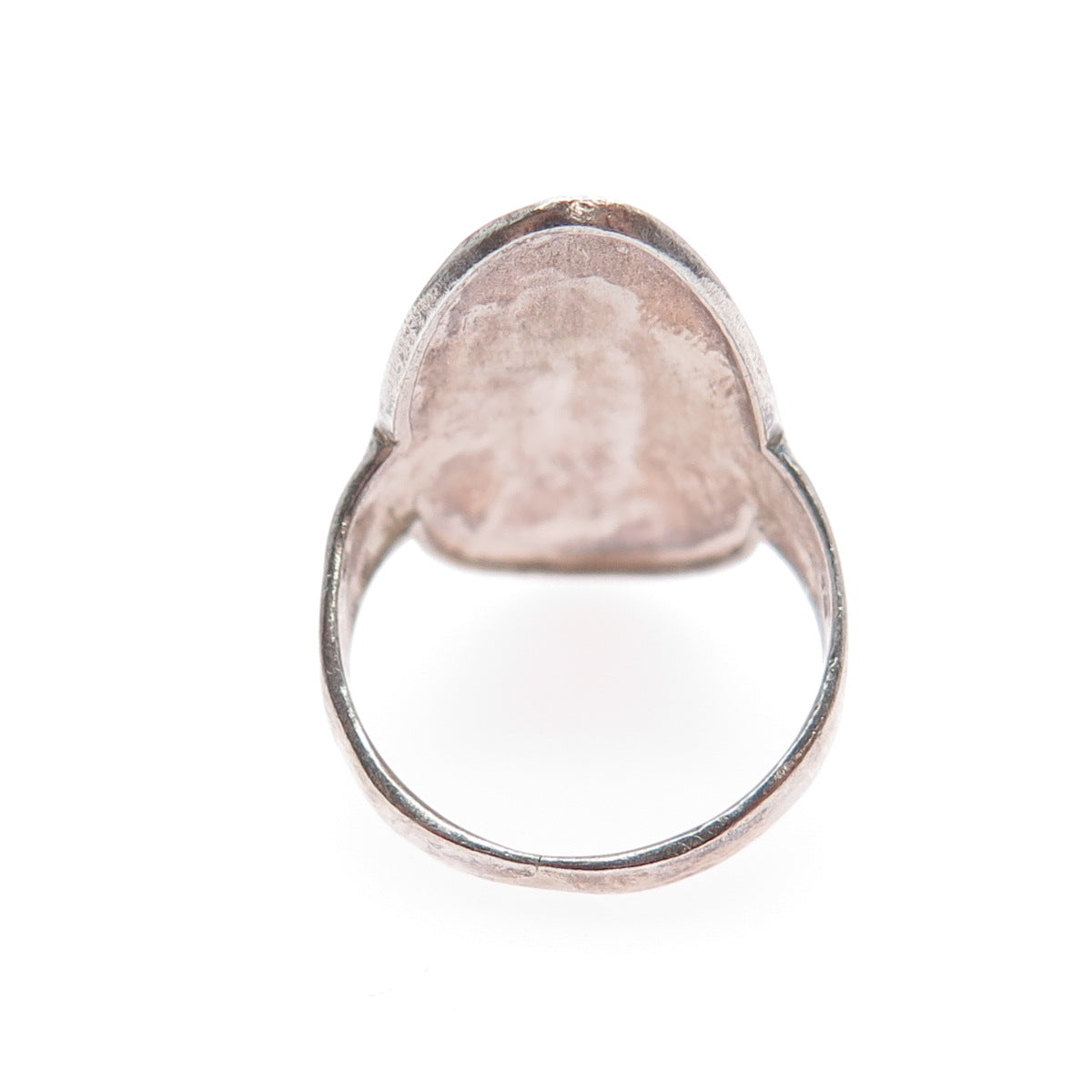 925 Sterling Silver Vintage Modernist Wave Oxidized Ring Size 6.75